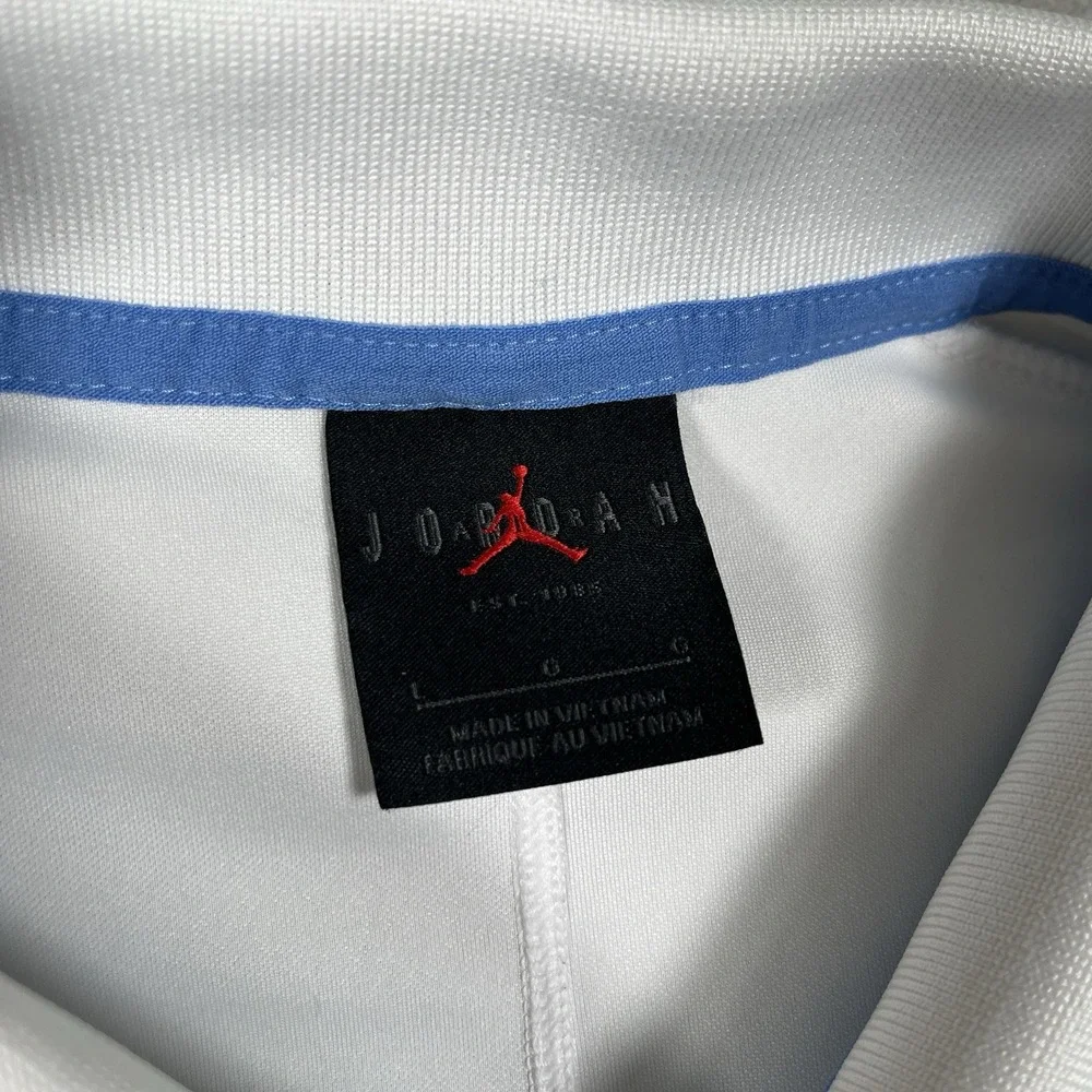 Nike Jordan UNC Tar Heels Team Issued Elite Dri-FIT Polo Men's Large White *NWOT